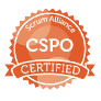 Certified ScrumMaster(CSPO) badge issued by Scrum Alliance